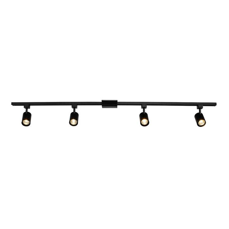 Globe Electric Tribeca 4.67 ft. 4-Light Matte Black Linear Track Lighting Kit