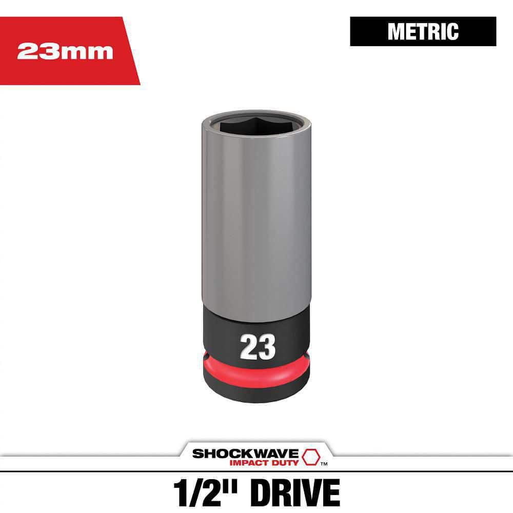 【soutaku】 Milwaukee SHOCKWAVE 1/2 in. Drive 23 mm. Lug Nut Impact Socket (1