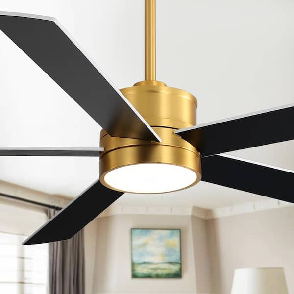 Sky Hog 65 in. Indoor Integrated LED Gold Ceiling Fan with Remote and Light Included