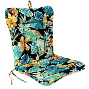38 in. L x 21 in. W x 3.5 in. T Outdoor Wrought Iron Chair Cushion in Beachcrest Caviar