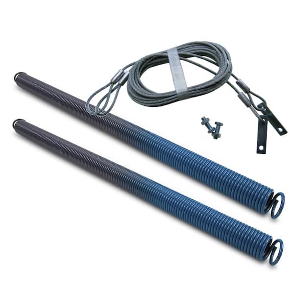 IDEAL SECURITY 140 lbs. Dark Blue Garage Door Extension Spring with Safety Cables (2-Pack)