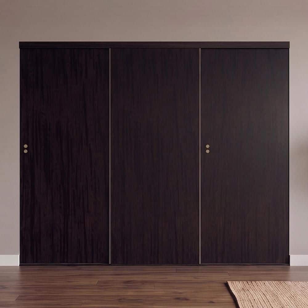 Impact Plus 96 in. x 96 in. Smooth Flush Solid Core Espresso MDF
