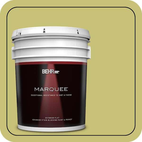 BEHR MARQUEE 5 gal. #PPU9-07 Fresh Sprout Flat Exterior Paint & Primer