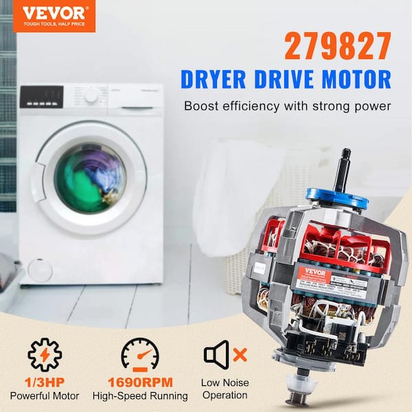 VEVOR 279827 Compatible Dryer Motor with Kenmore, Whirlpool