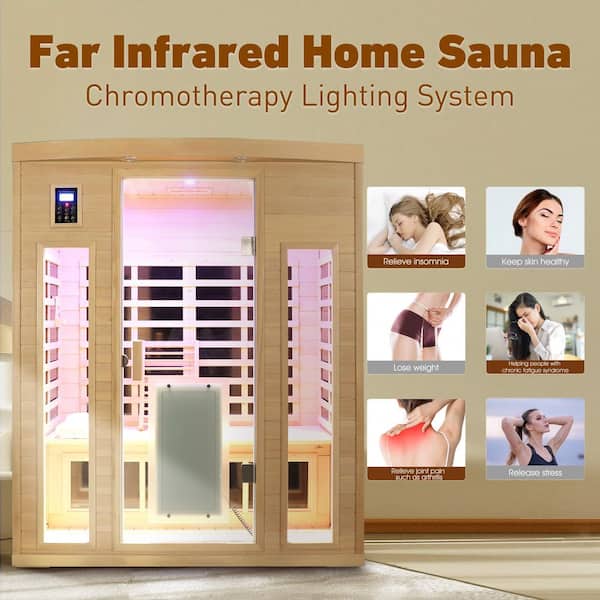 Spygo Moray 3-Person Indoor Infrared Sauna in Hemlock with