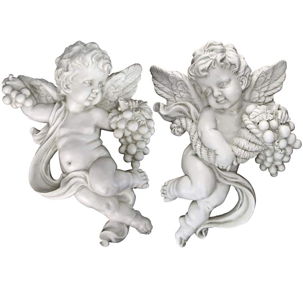 Design Toscano 15 in. H Cherub Harvest Wall Sculptures