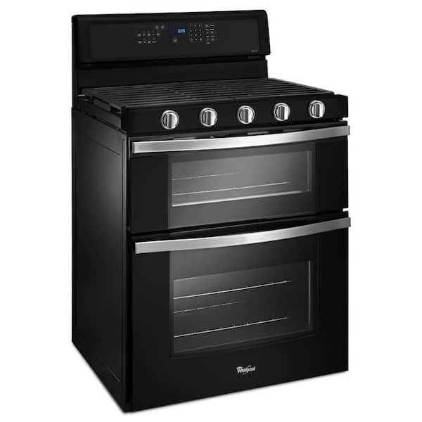 Whirlpool 6.0 Cu. Ft. Gas Double Oven Range with Center Oval Burner in  Stainless Steel