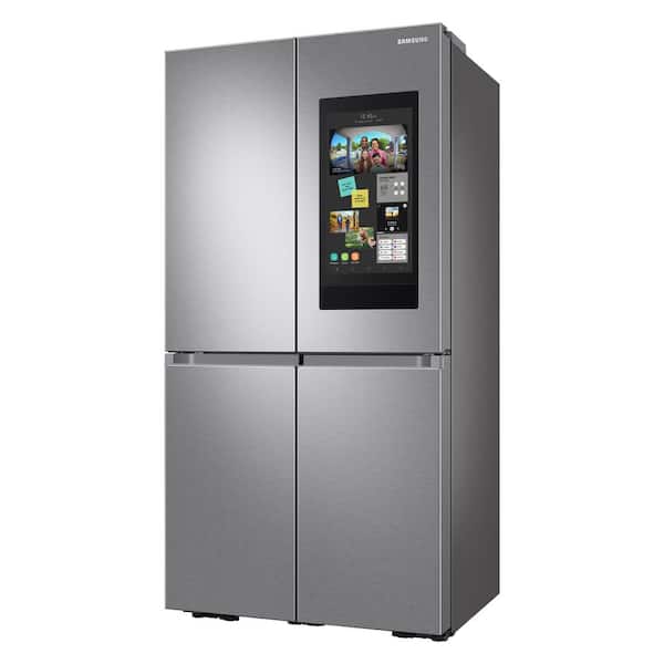 Samsung 23 cu. ft. 4-Door Family Hub French Door Smart Refrigerator in  Fingerprint Resistant Stainless Steel, Counter Depth RF23A9771SR - The Home  Depot