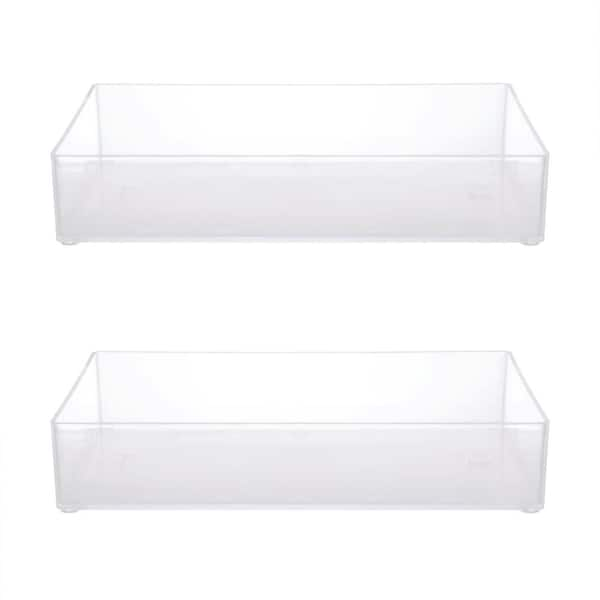 Kenney Bathroom Countertop Organizer Tray in Clear (Set of 2)