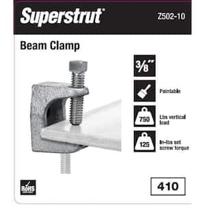 3/8 in. Strut Beam Clamp - Silver (Strut Fitting)