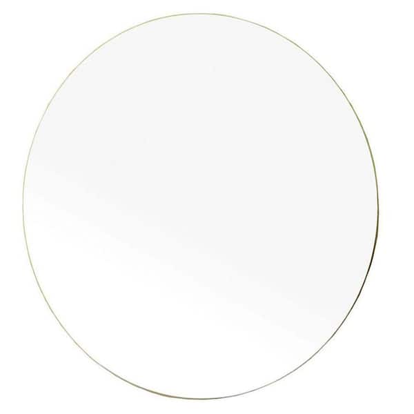 Bellaterra Home Andorra 22 in. W x 22 in. H Frameless Circle Bathroom Vanity Mirror in white