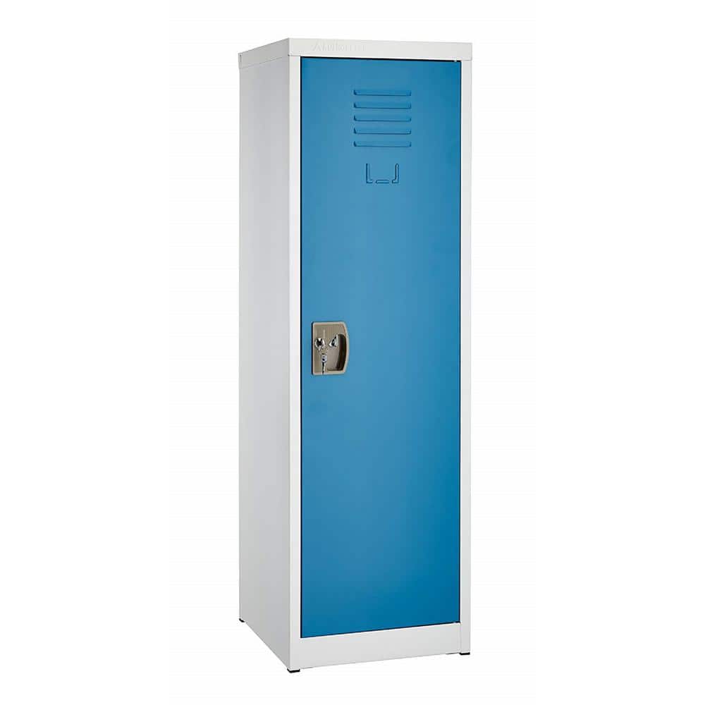 AdirOffice 48 in. H x 15 in. W Steel Single Tier Locker in Blue 629-01-BLU  - The Home Depot