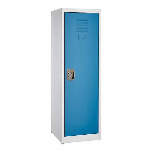 AdirOffice 629-Series 48 in. H 1-Tier Steel Storage Locker Free Standing Cabinets for Home, School, Gym in Blue