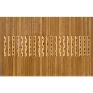 Light Brown 20 in. x 48 in. Kitchen and Bath Mat