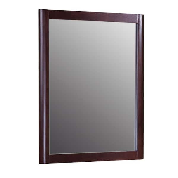 Home Decorators Collection Madeline 27 in. L x 22 in. W Wall Mirror in Chestnut