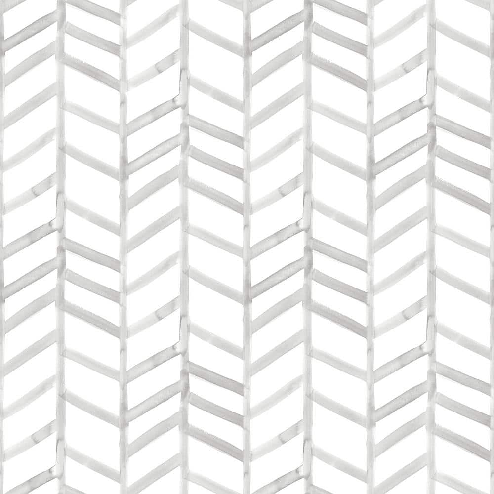 Chesapeake Fletching Grey Geometric Wallpaper 20.5 in. x 33 ft. long roll Covers about 56.4 sq. ft.