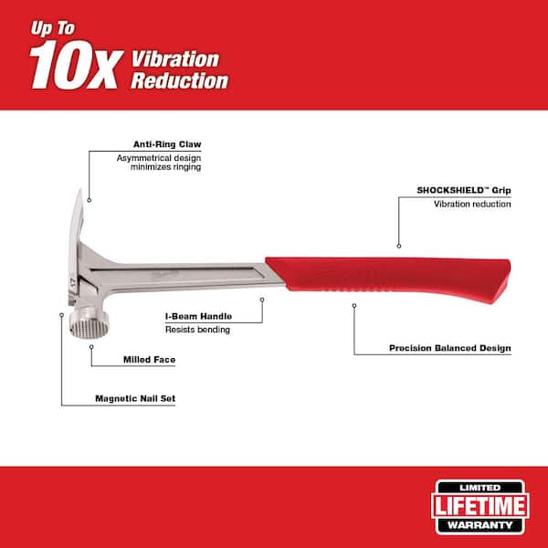 17 oz. Milled Face Framing Hammer with Hammer Loop