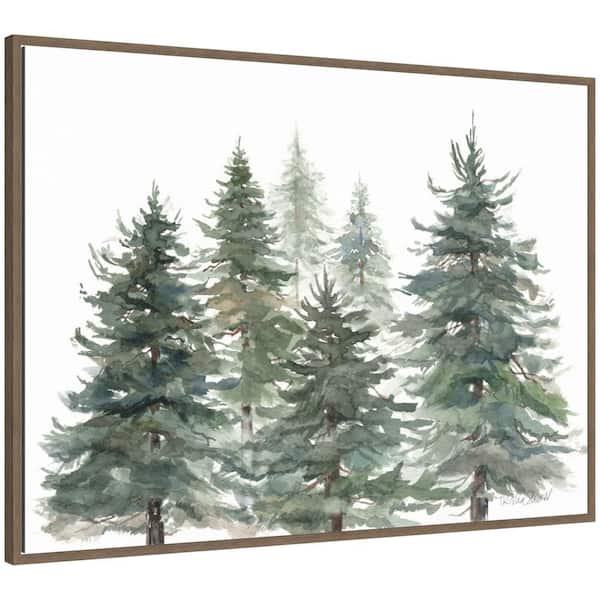 Sylvie "Pines And Evergreens" by Patricia Shaw Framed Trees Art Print 38 in. x 28 in.