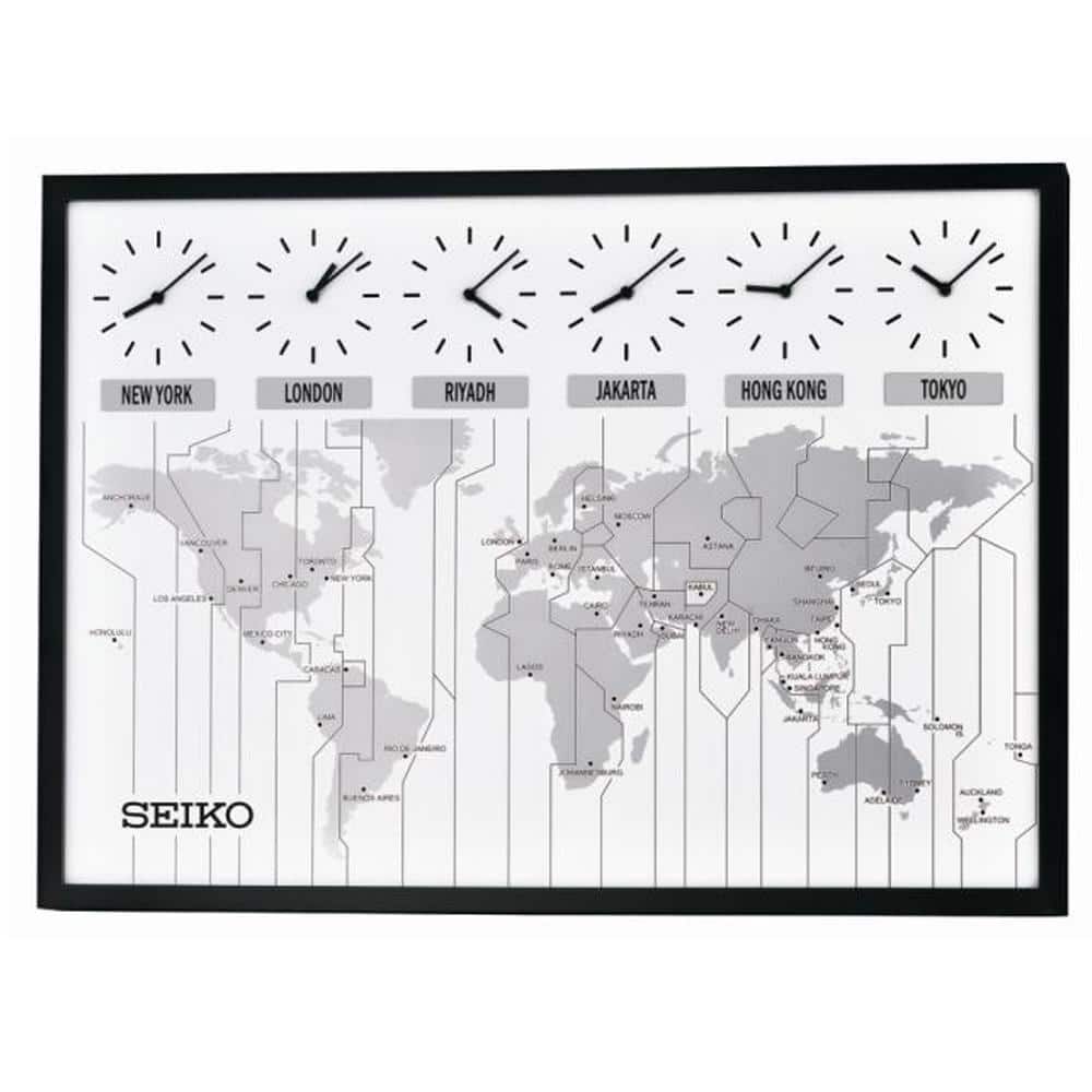 Seiko World's View Wall Clock QXA538KLH - The Home Depot