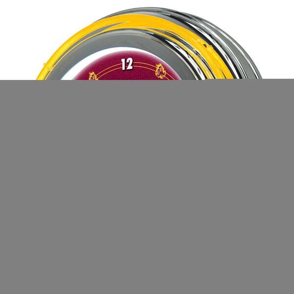 Trademark Global 14 in. Arizona State University Neon Wall Clock
