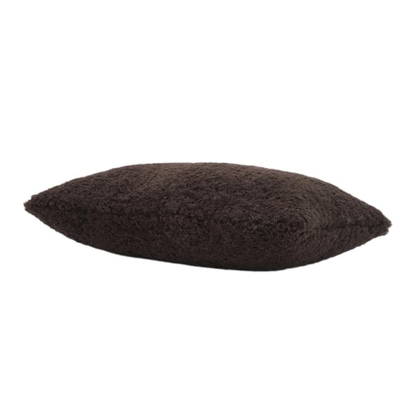 Teddy Sherpalux Oblong Throw Pillow - Charcoal Grey - 12 in