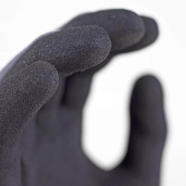 LOCCEF Work Gloves MicroFoam Nitrile Coated-6 Pairs,Seamless Knit Nylon  Gloves,Gray Work gloves