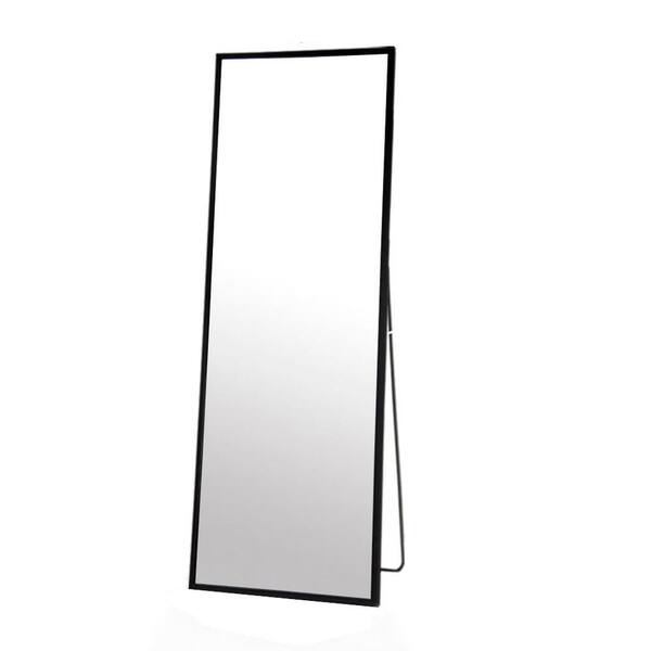 15.7 in. H x 59 in. W Rectangle Metal Frame Black Wall Mounted Full