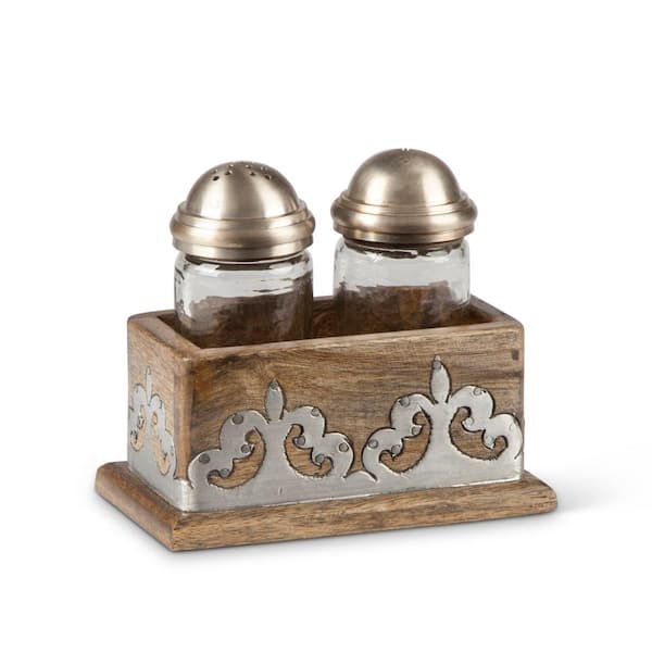 Buy Hand Crafted Whimsical Checks Tall Wood Salt & Pepper Shakers