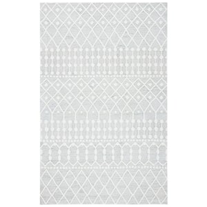 Blossom Silver/Ivory 6 ft. x 9 ft. Geometric Aztec Area Rug