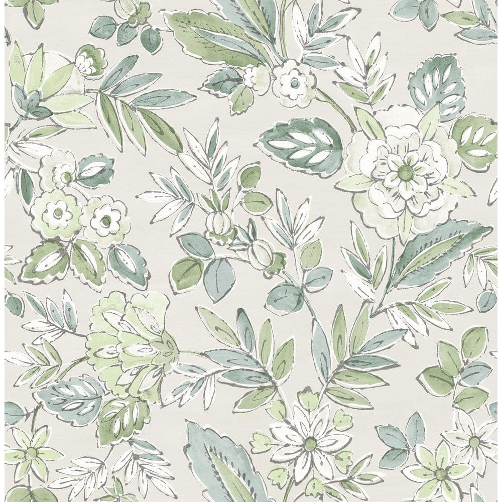 Begonia Sea Green Floral Trail Wallpaper Sample price history on PriceWatchPro