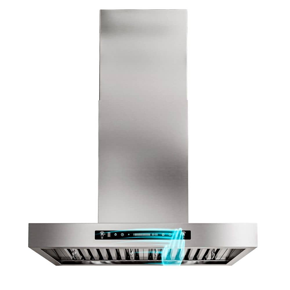 30 in. 900 CFM Ducted Wall Mount Downdraft System in Stainless 4-Speed, Touch and Gesture Control with Remote price history on PriceWatchPro