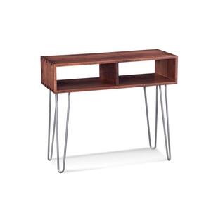 Caroline 16 in. Deep Maple And Steel Console Table