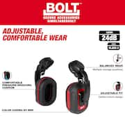 BOLT Earmuffs with Noise Reduction Rating of 24 dB