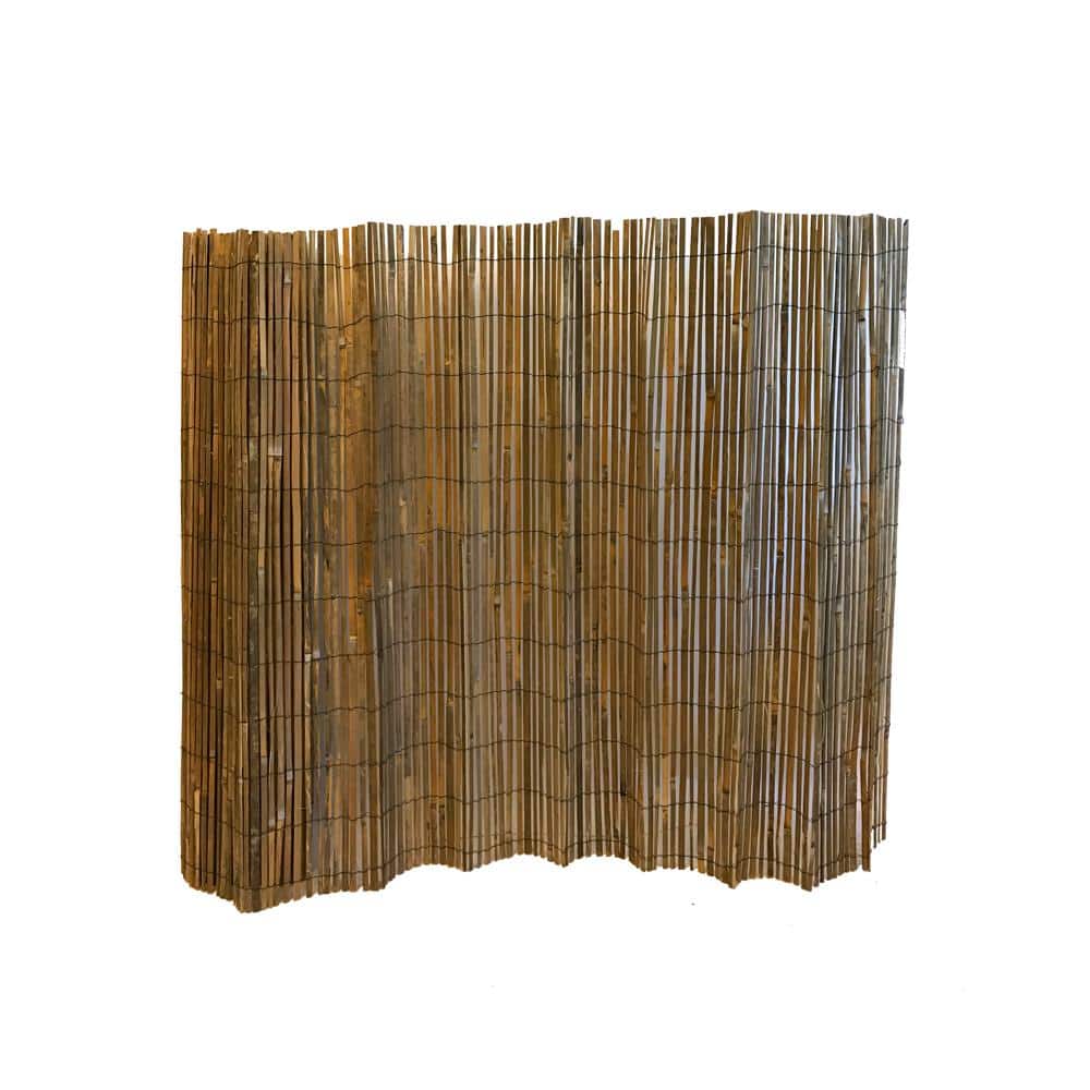 Natural Bamboo Slat Rolled Garden Fence, 4ft x 14ft