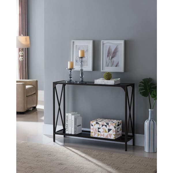 Signature Home SignatureHome Finish Black Material Metal Console Table ...