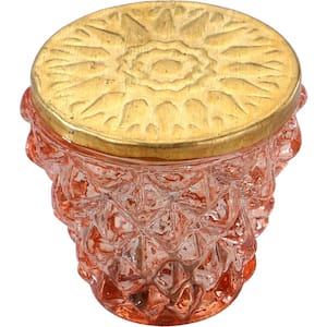 Diamond Cut 1-1/2 in. Terracotta Golden Head Cabinet Knob