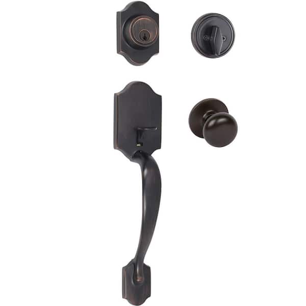 Wicklow Tuscany Bronze Single Cylinder Deadbolt Entry Door Handleset