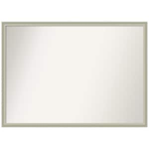 Florence Silver 39.75 in. x 28.75 in. Non-Beveled Casual Rectangle Framed Bathroom Wall Mirror in Silver