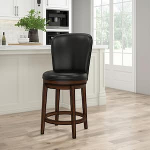 Victoria 26 in. Swivel Counter Stool in Dark Chestnut