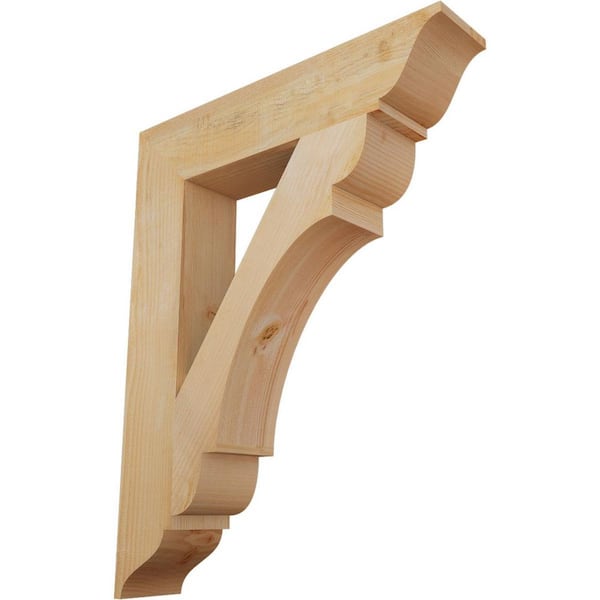 Ekena Millwork 6 in. x 38 in. x 30 in. Douglas Fir Olympic Traditional Rough Sawn Bracket