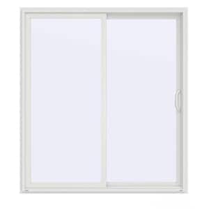 72 in. x 80 in. V-4500 Contemporary White Vinyl Right-Hand Full Lite Sliding Patio Door
