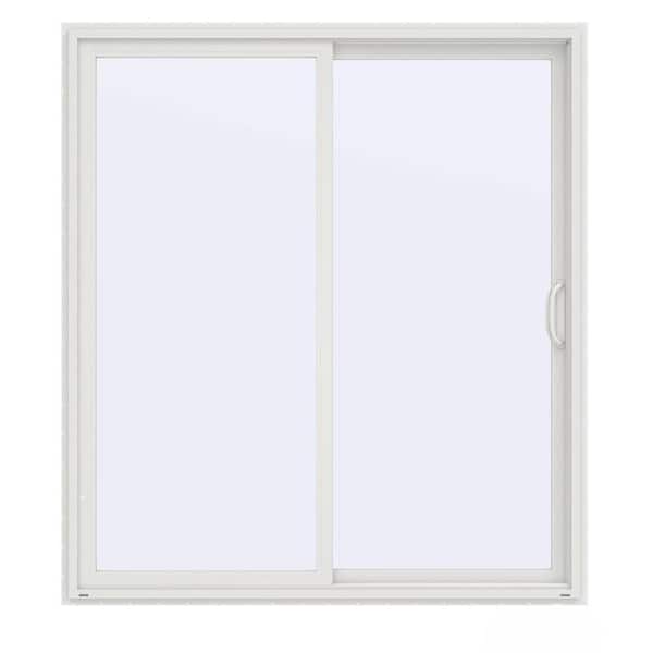 JELD-WEN 72 in. x 80 in. V-4500 Contemporary White Vinyl Right-Hand Full Lite Sliding Patio Door