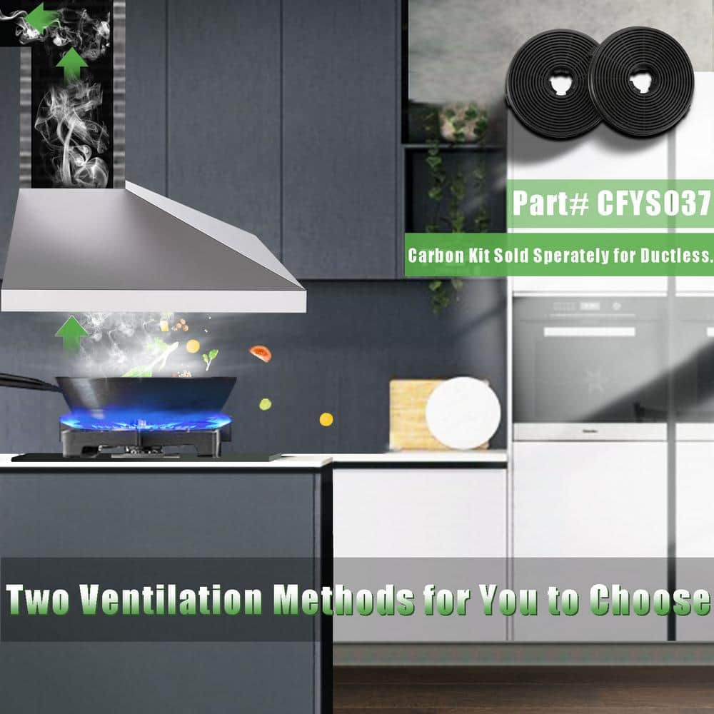 30-Inch Stainless Steel Wall Mounted Range Hood with Touch Control