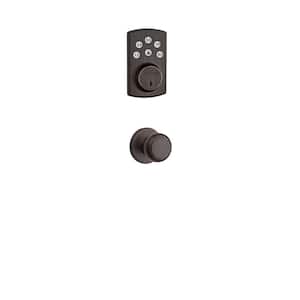 Powerbolt2 Venetian Bronze Single Cylinder Keypad Electronic Deadbolt Featuring SmartKey Security and Cove Passage Knob