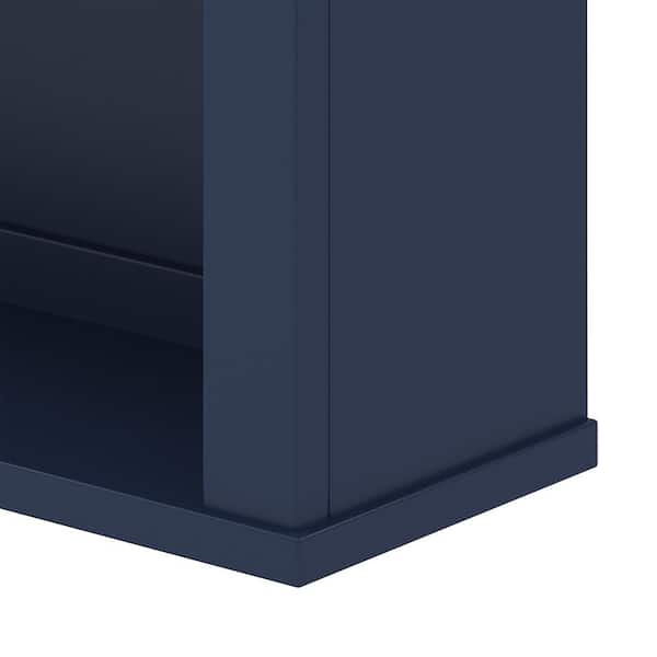 CRAFT + MAIN 24-in x 28-in x 8-in Aegean Blue Soft Close Bathroom Wall Cabinet