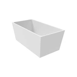 Sophia 66.92 in. x 31.49 in. Soaking Acrylic Bathtub with Center Drain in White