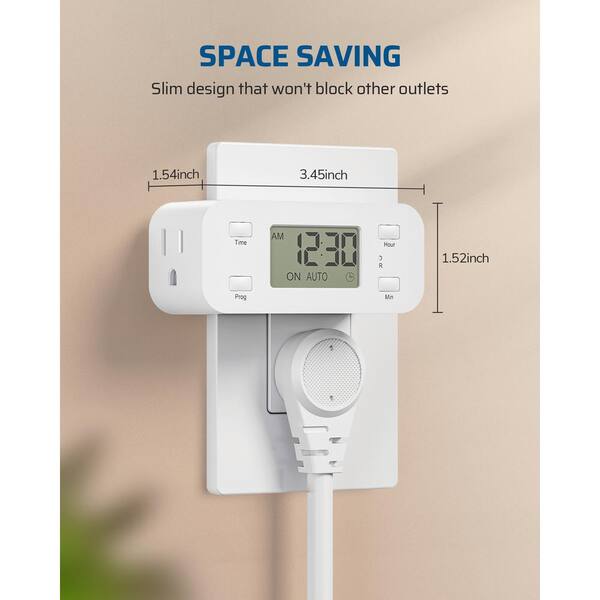 Instructions Video 24-Hour Programmable Digital Timer Outlet, Plug In ...