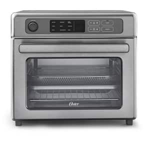 1400 W Brushed Stainless Steel Digital RapidCrisp Air Fryer Oven 9-Function Countertop Oven with Convection