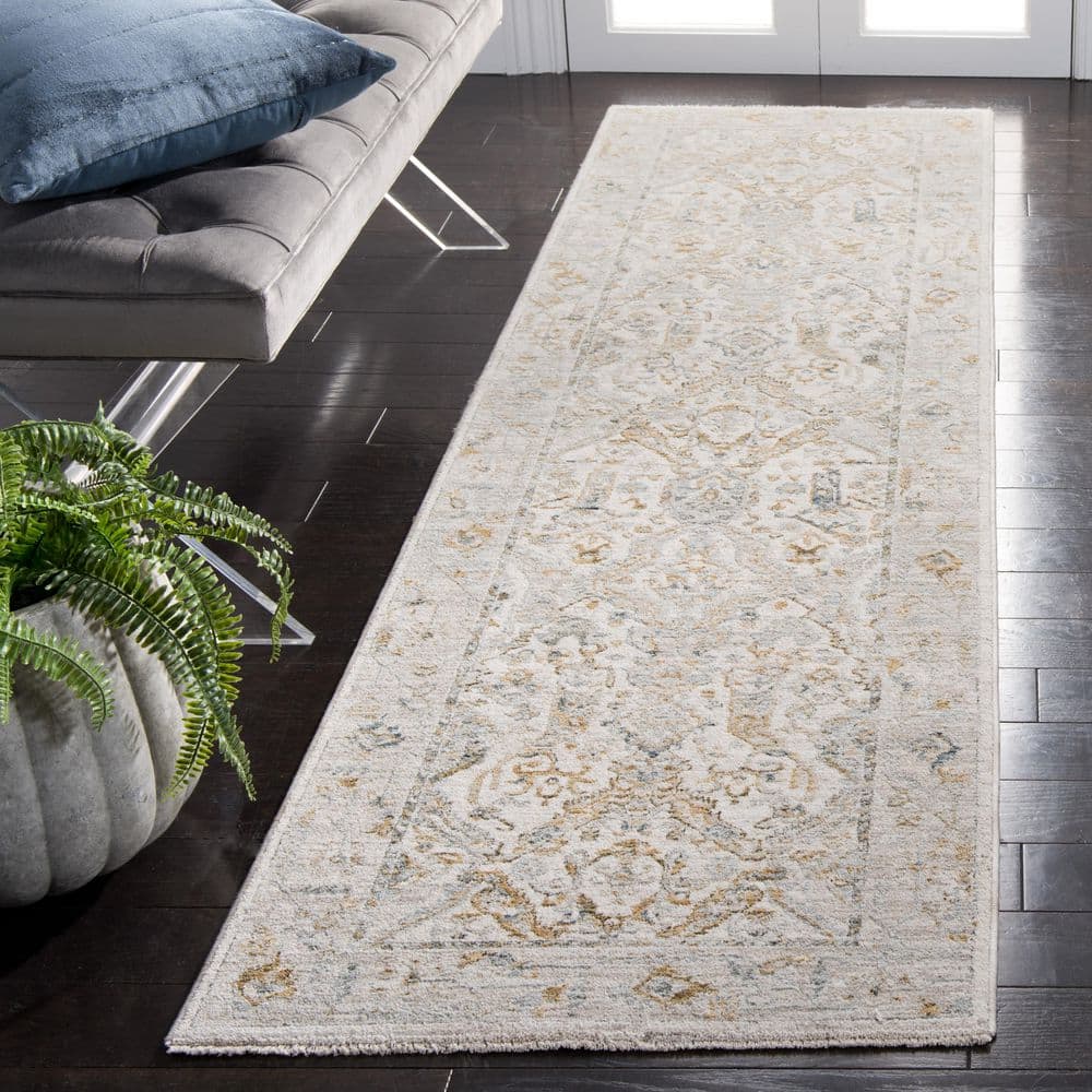 Hamilton 2 ft. x 8 ft. Gray/Blue Border Distressed Runner Rug price history on PriceWatchPro