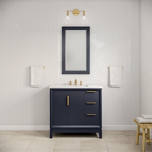 Water Creation 24 in. Single Sink Bath Vanity in Carrara White